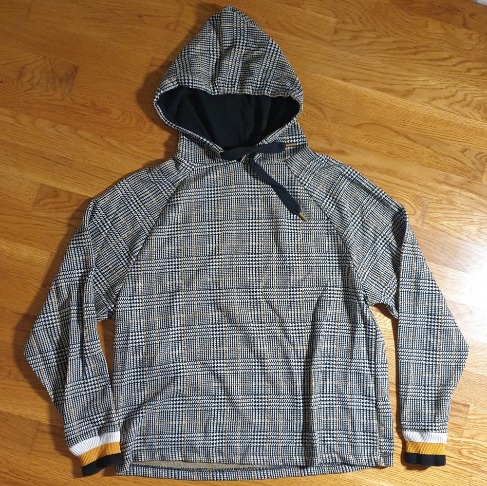 Houndsooth Beige Hoodie